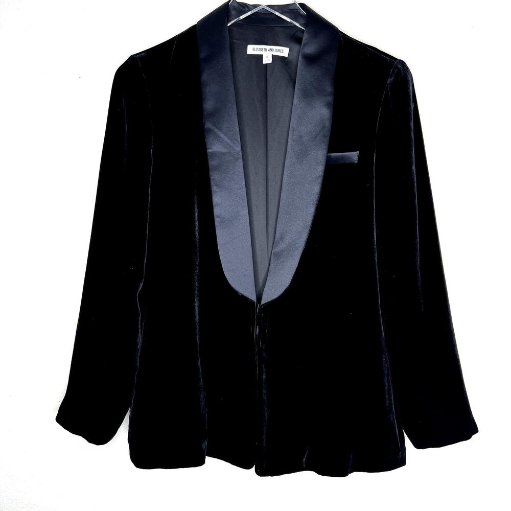 Elizabeth and James Ambrose Black Velvet Blazer Jacket 6